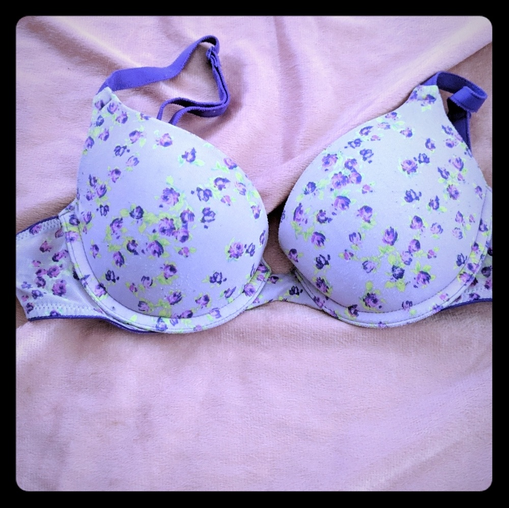 34A purple floral bra!